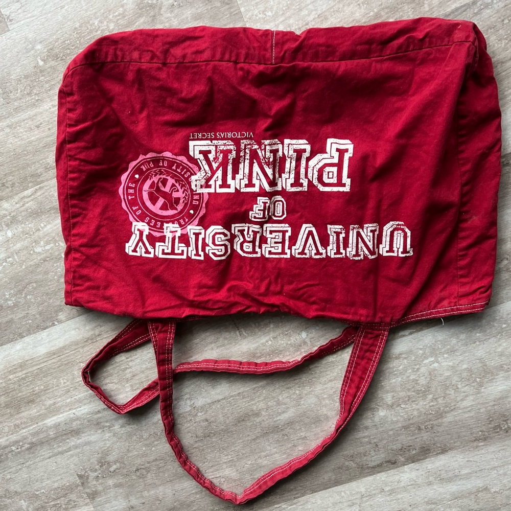 Victorias secret Pink red cotton tote bag